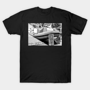 Close up of inflatable leisure boat on the River Ant, Norfolk Broads T-Shirt